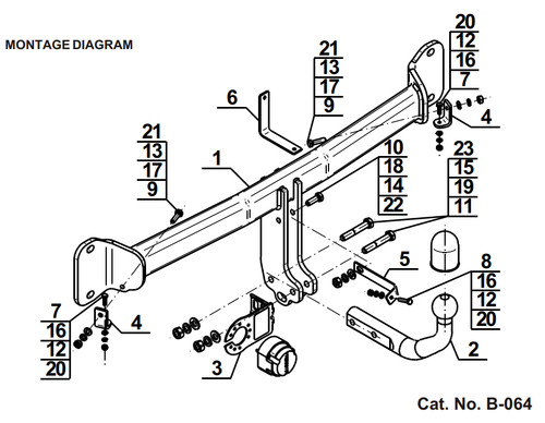 Swan neck tow bar for - swan,