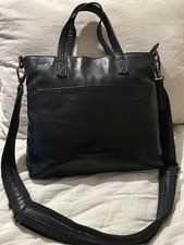 FAT FACE Black leather