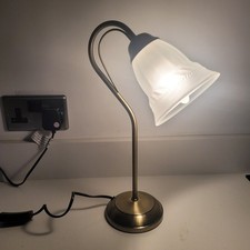 Vintage metal  glass curved