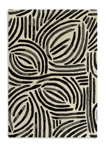 Skandi brush marks rug - brush,
