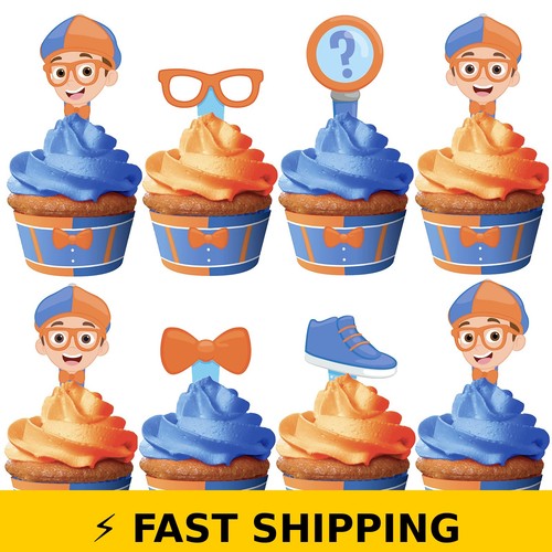 Blippi cupcake toppers - blippi,