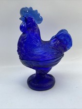 Antique Pressed Glass Chicken