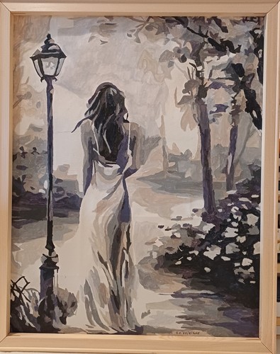 Hand painted acrylic canvas - painted,
