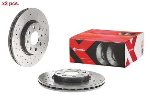 Pcs front brake disc rotors - x2,