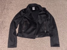 Primark Black Faux Suede Biker