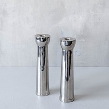 Pair of vintage chunky chrome