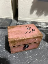 Large Pink Handpainted Shabby Chic Dolls House Chest Trunk Blanket Box