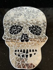 Mirror mosaic skull wall