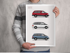 POSTER - TOYOTA PREVIA EVOLUTION - (A4 A3 A2 Sizes) Car Estima, Lucida