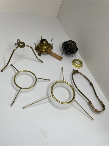 Antique oil lamp parts - antique, e