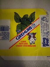 (-0-) TOPPS GREMLINS MOVIE 1984  Rare  OPENED Trading Card WAX WRAPPER(-0-)