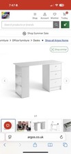 Brand New in box - Argos Home Malibu 3 Drawer Office Desk - White