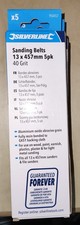 5x Packs Silverline Sanding Belts 13 x 457mm 40 Grits For Use With Power file 