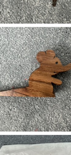 Wooden mouse door - wooden, stopper