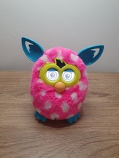 Furby Boom Pink White Polka Dot 2012 Hasbro Toy Interactive Plush Working