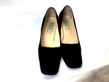 vintage Black Suede, leather