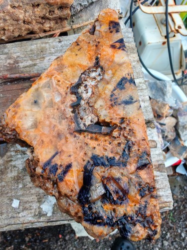 Blue john fluorite large - blue, rough