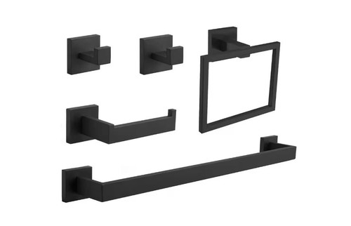 Pcs black bathroom hardware - black,