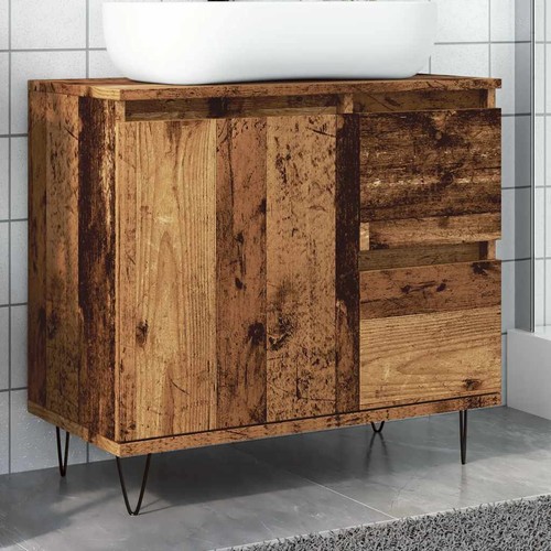 Walplus sink cabinet old wood - sink,