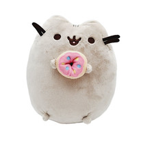 Gund Cat Pusheen Snackables pink sprinkles Donut Plush Soft Toy 9" teddy display