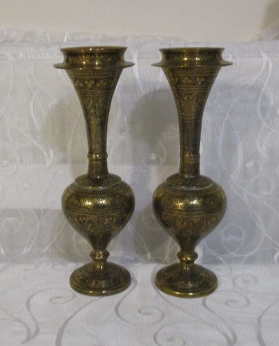 Nice pair vintage etched - nice,