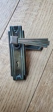 art deco brass door handles