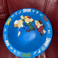 Kelloggs Rice Krispies Snap Crackle & Pop Plastic 3D 1994 Vintage Cereal Bowl