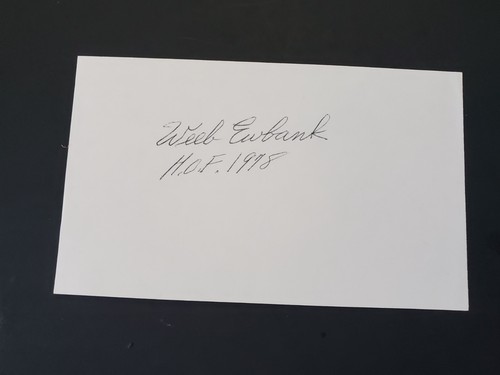 Weeb ewbank autograph - ewbank,