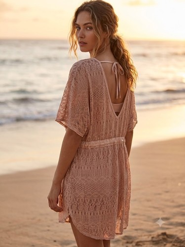 Bohemian lace kimono open - bohemian,