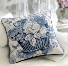 Ehrman blue white basket by - ehrman, &