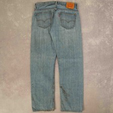 Levi's Vintage 569 Relaxed Straight Fit Painter Jeans W33 L32 Men's Light Blue 