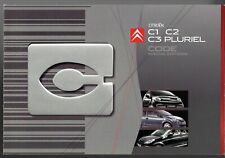 Citroen C1, C2 & C3 Pluriel Code Limited Editions 2007-2008 UK Market Brochure