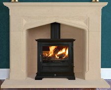Bath stone limestone fireplace. Fire surround. Hand carved. 