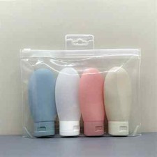 Leak Proof Silicone Travel Bottles Lotion Shampoo Refillable Empty Container Set