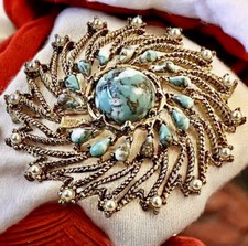 Sarah Coventry Brooch Azure