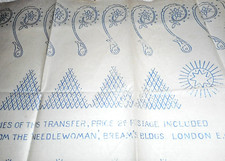 vintage embroidery iron-on transfer Needlewoman No.108 stars & circles