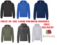Fruit of the Loom Mens Hoodie Classic Hooded Pullover Plain Sweatshirt Top 62208