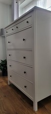 IKEA Hemnes White Solid Wood Chest of 6 Drawers 108x131x50 Cm