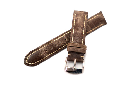 20mm brown padded italian - 20mm,