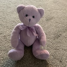 Norfolk Lavender Soft Purple Teddy Bear With Bow
