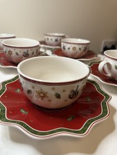 Villeroy & Boch Christmas Cup & Saucer Set Festive Edition Christmas Tree