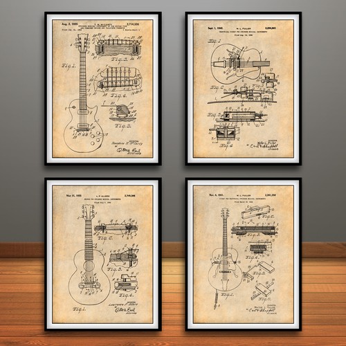 Gallery wall gibson guitar - gallery,