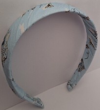 Unique Adults Hand Stitched Headband Beatrix Potter Peter Rabbit & Friends Blue