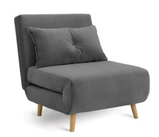 Habitat Roma Single Compact Fabric Chairbed - Grey