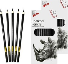 12 Pcs  Artist Charcoal Pencils For Drawing Sketching Lettering ART UK
