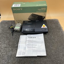 Sony TCM-919 Cassette-Corder Tape Player & Recorder w/ Power Supply Boxed