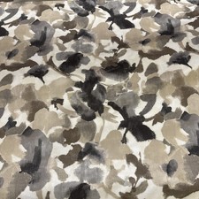 6.5M Clarke & Clarke Nerina Velvet Natural - Curtain Fabric - RRP £41/metre