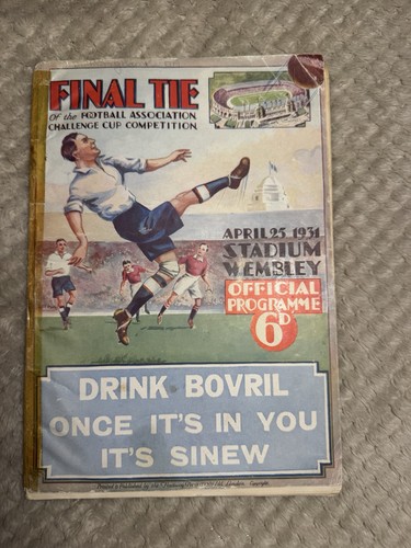 1931 cup final programme - cup,