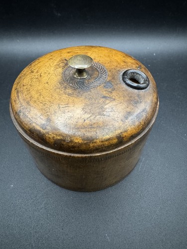19thc treen string box - 19thc,