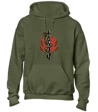 COBRA KNIFE HOODY HOODIE COOL RETRO TATTOO DESIGN VINTAGE CLASSIC NEW TOP